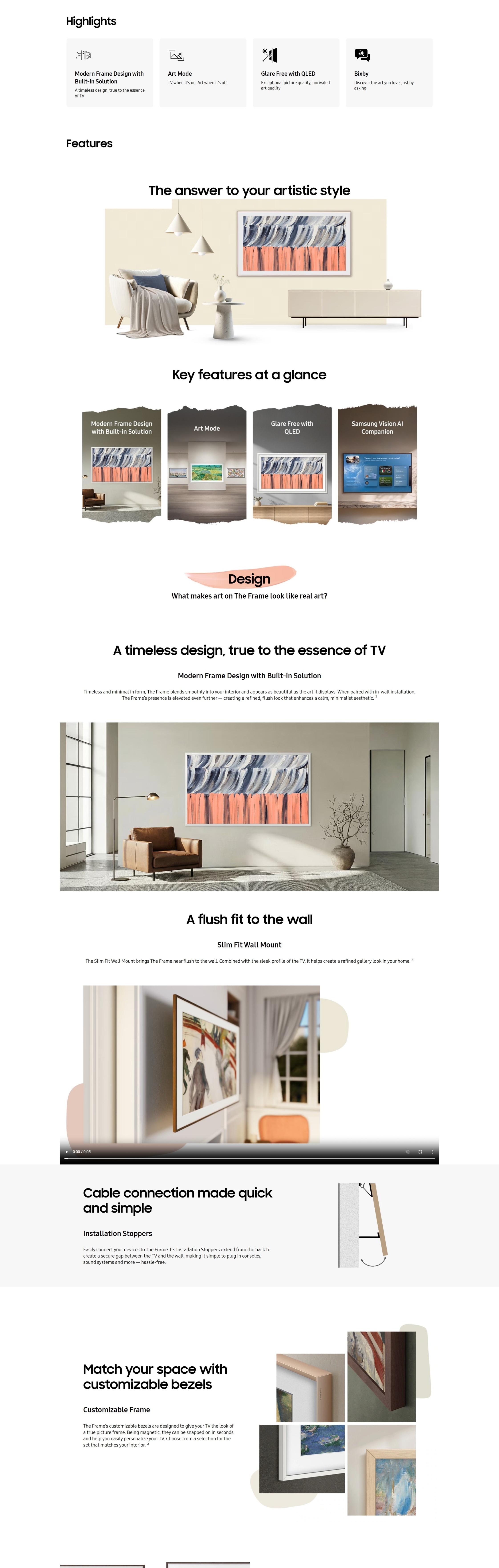 SAMSUNG TheFrame LS03HE 4K AI SmartTV 2026